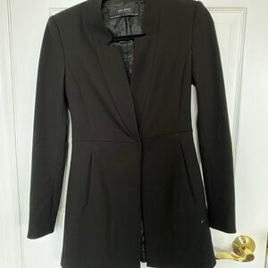 Zara Black Long Tailored Blazer